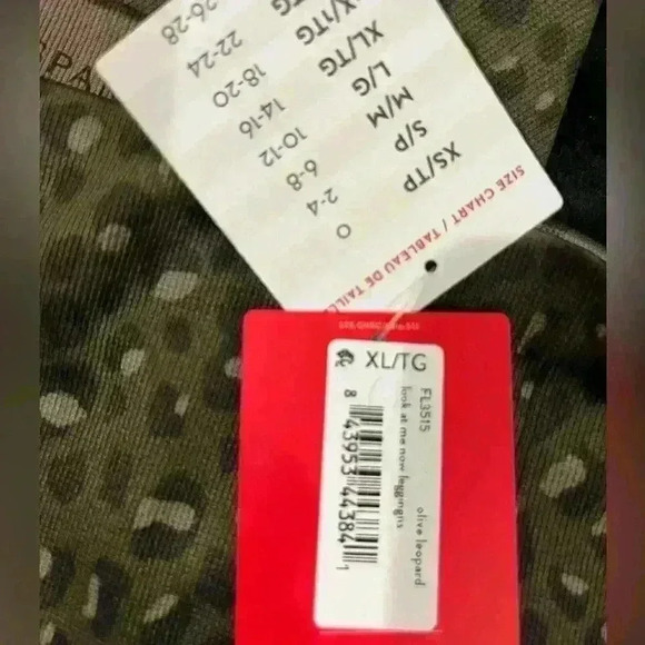 Spanx Look At Me Know Seamless Leopard Print High Rise Leggings Size XL Olive - Picture 5 of 5